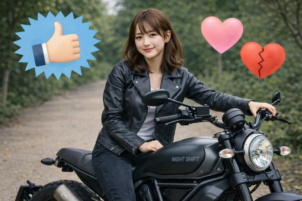 ドゥカティスクランブラーナイトシフトの評価：カッコいい。でも相性が一番出やすい