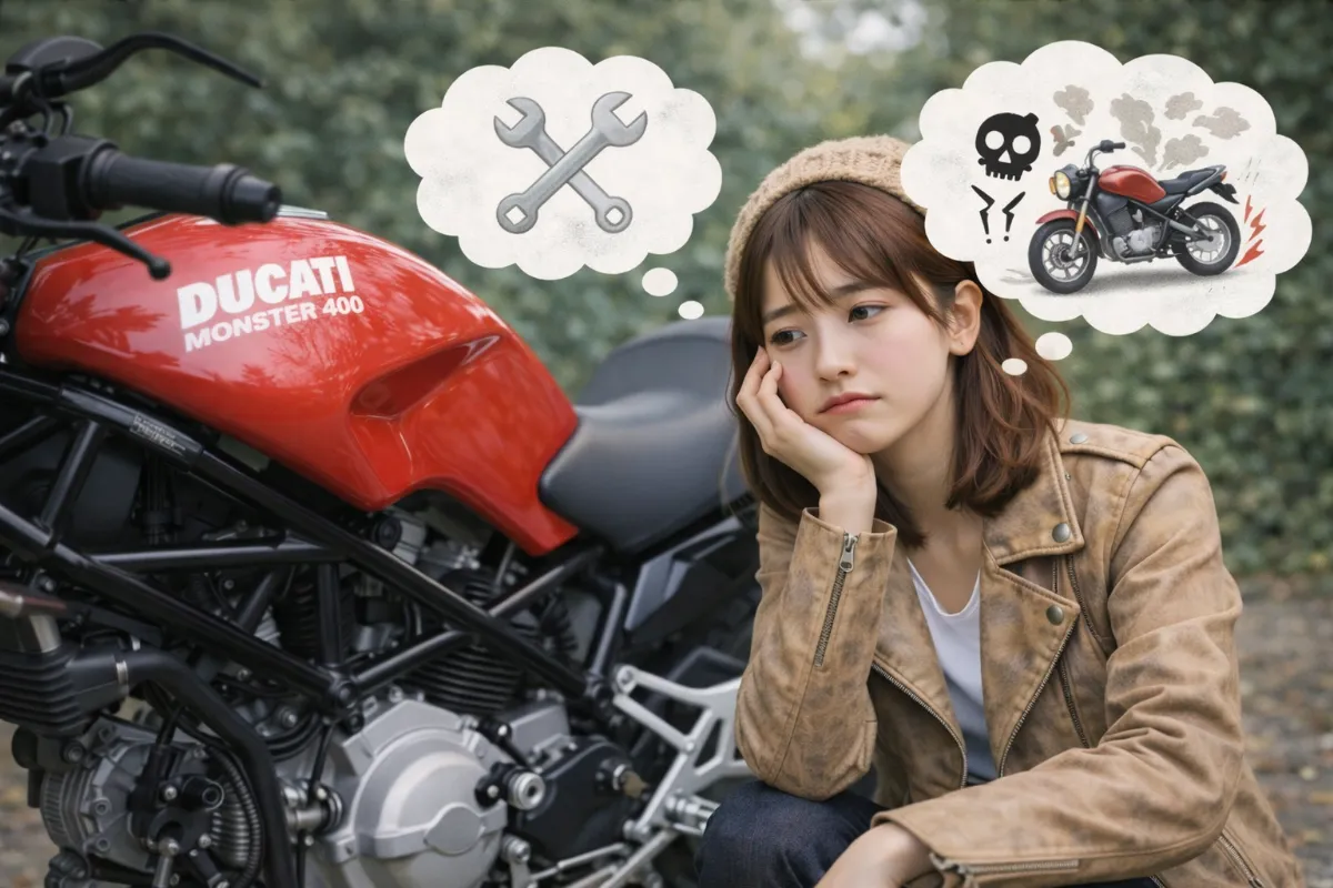 ドゥカティモンスター400は故障しやすい？よくある不具合と中古で後悔しないためのチェックポイント
