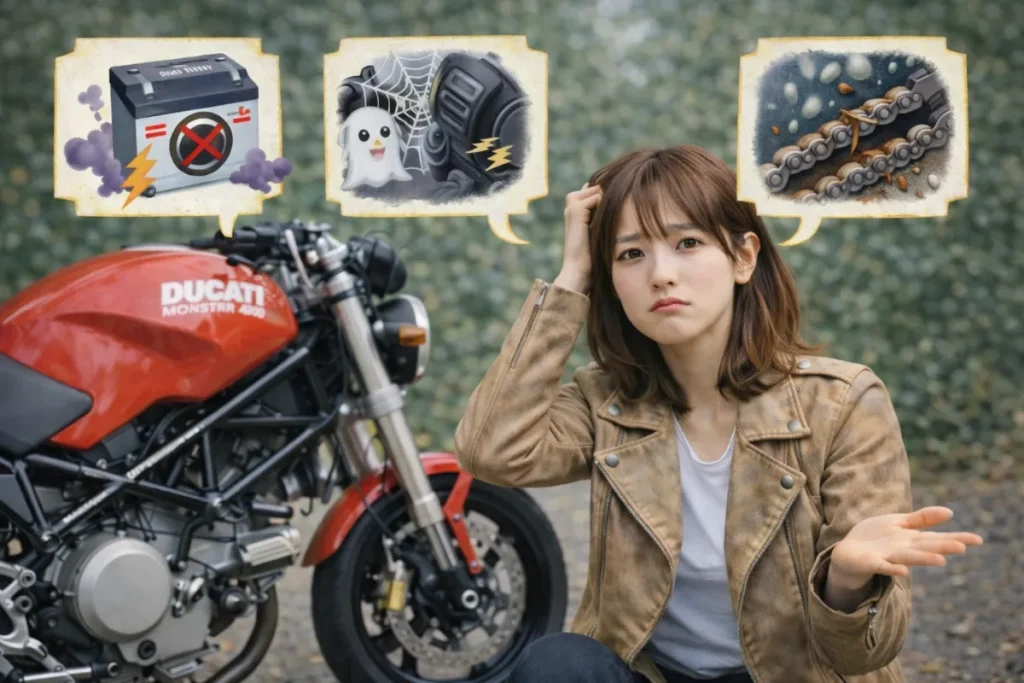 ドゥカティモンスター400で多い故障・不具合あるある