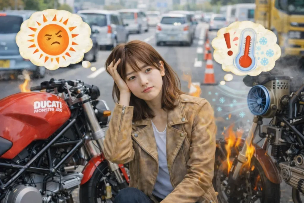 モンスター400のオーバーヒートは本当？｜渋滞・夏場に起きる症状と対策
