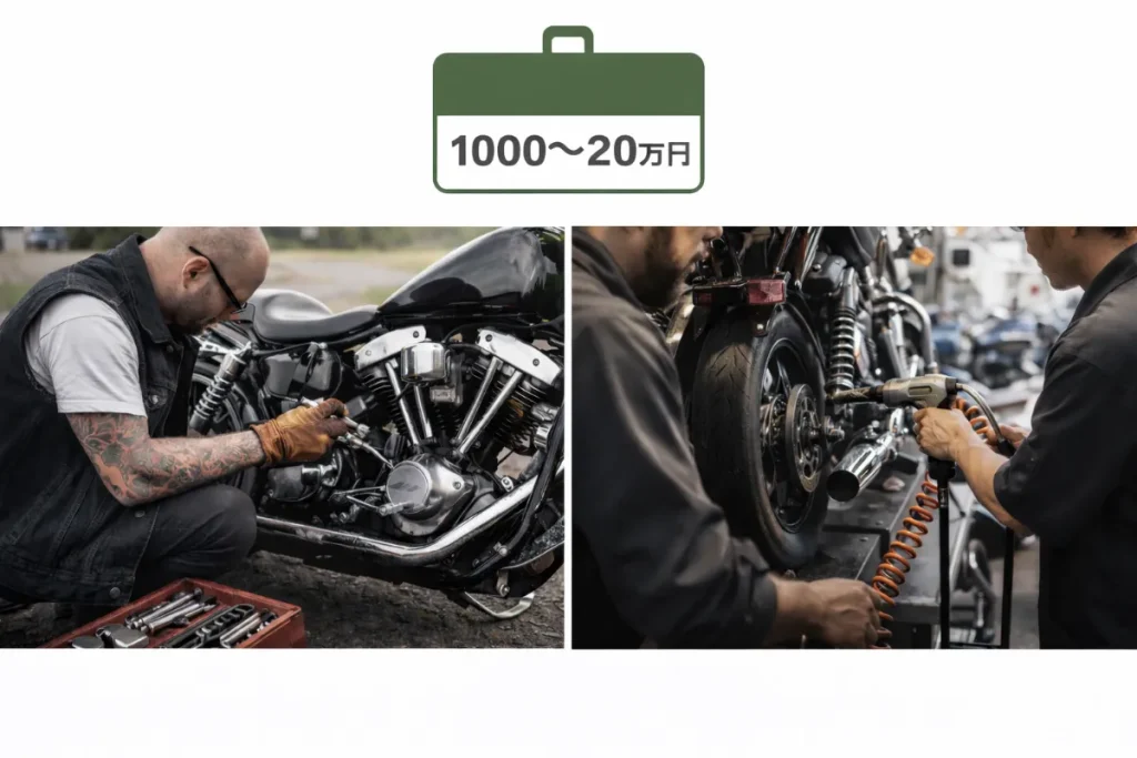 工賃の目安と、自分でやる場合・ショップに頼む場合の違い